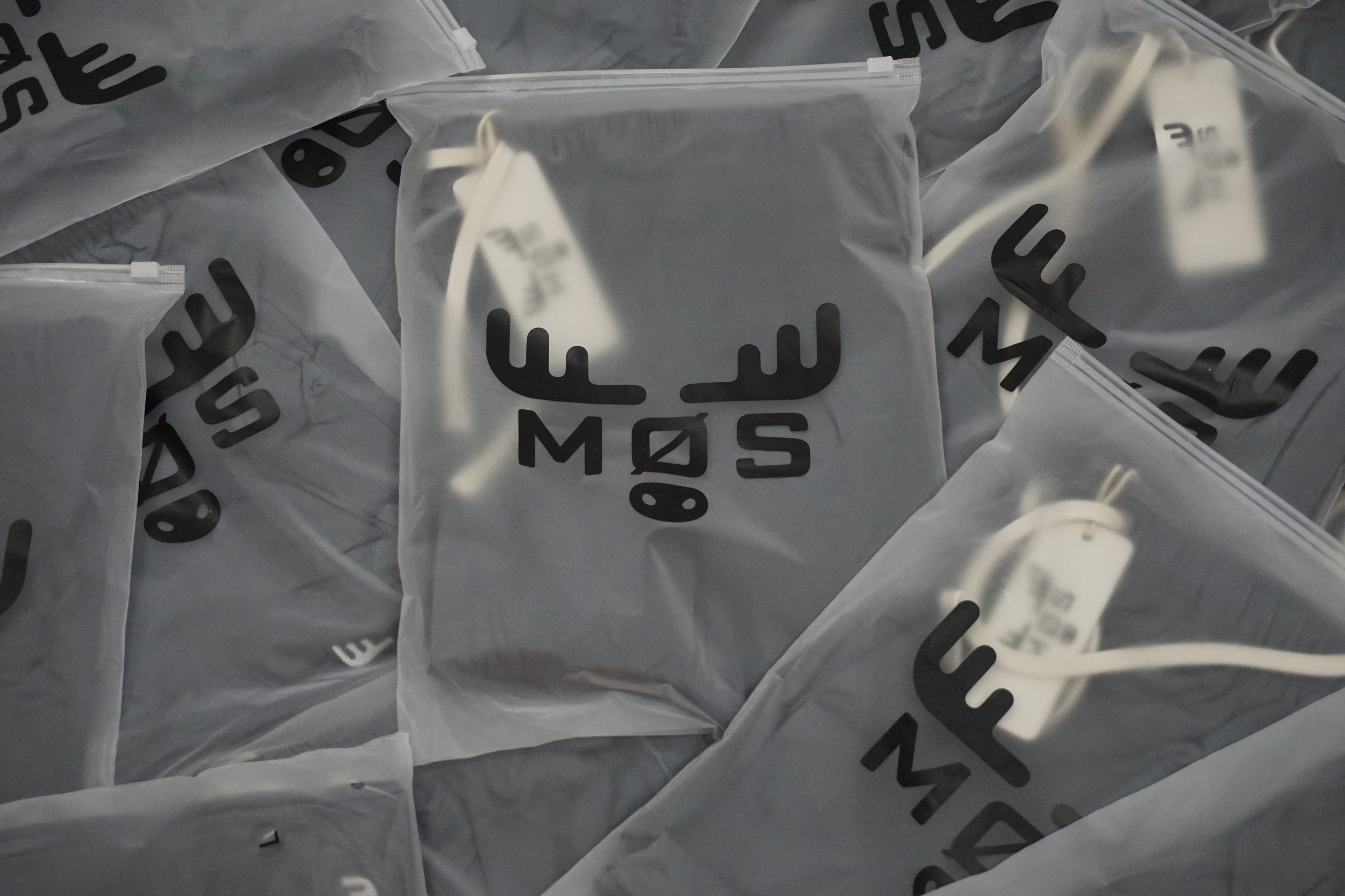 MØS pants in their dust bags